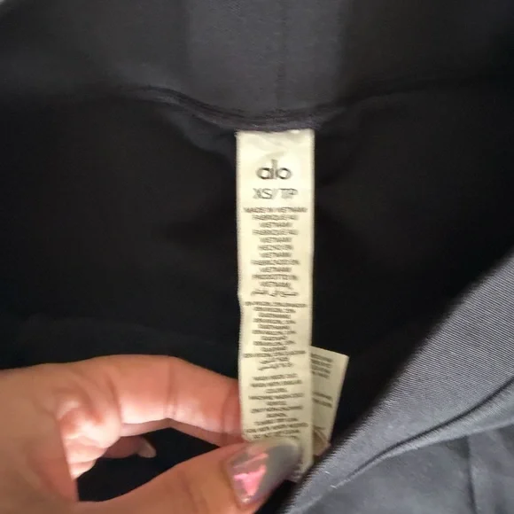 ALO - Black Zipper Flared Leg Pants - Picture 3 of 3